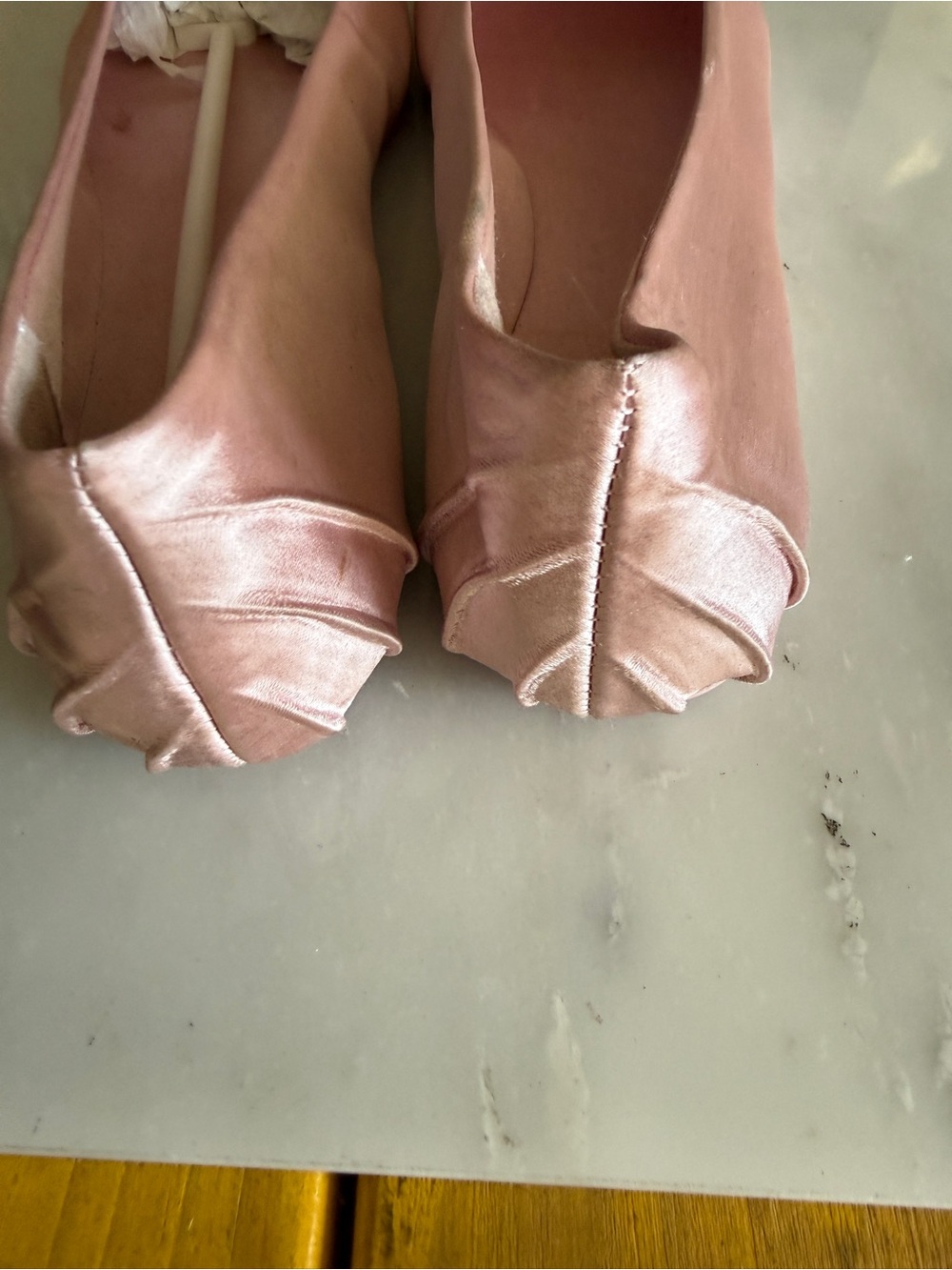 Kate Spade New York Pink Satin Pearl Embellished Ballet Flats | Size 8 - Picture 5 of 9